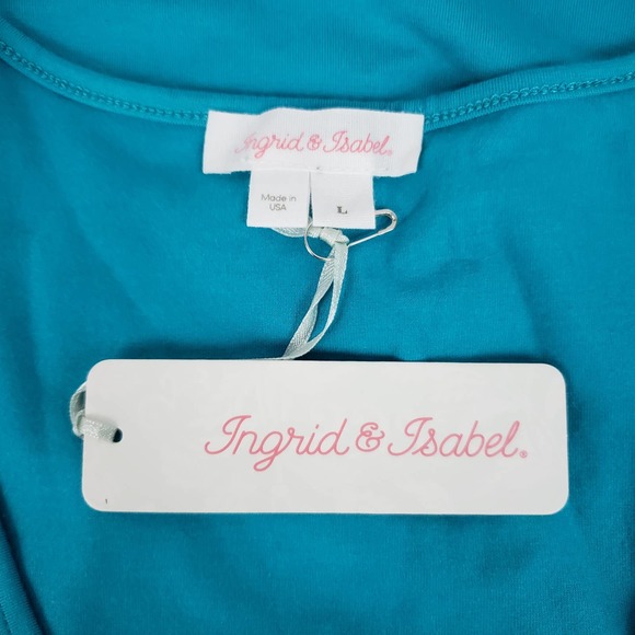 Ingrid & Isabel Turquoise Maternity Tank Dress ~ Large ~ NWT / New with Tags - Picture 7 of 10